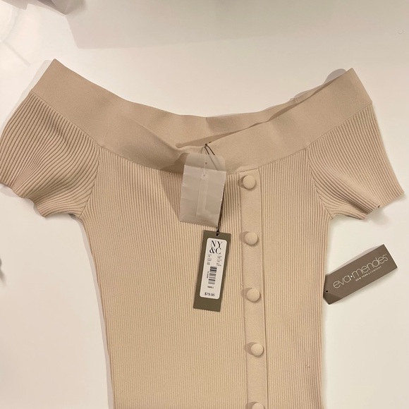 Off the shoulder sexy fitted midi dress - Picture 3 of 3